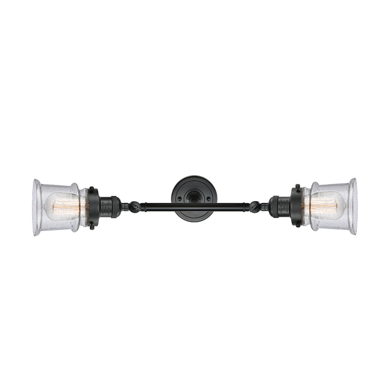 Innovations Lighting Small Canton 2 Light Bath Vanity Light Part Of The Franklin Restoration Collection 208-BK-G184S-LED