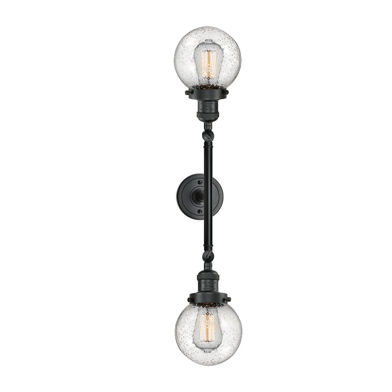 Innovations Lighting Beacon 2 Light 17" Bath Vanity Light 208-BK-G204-6