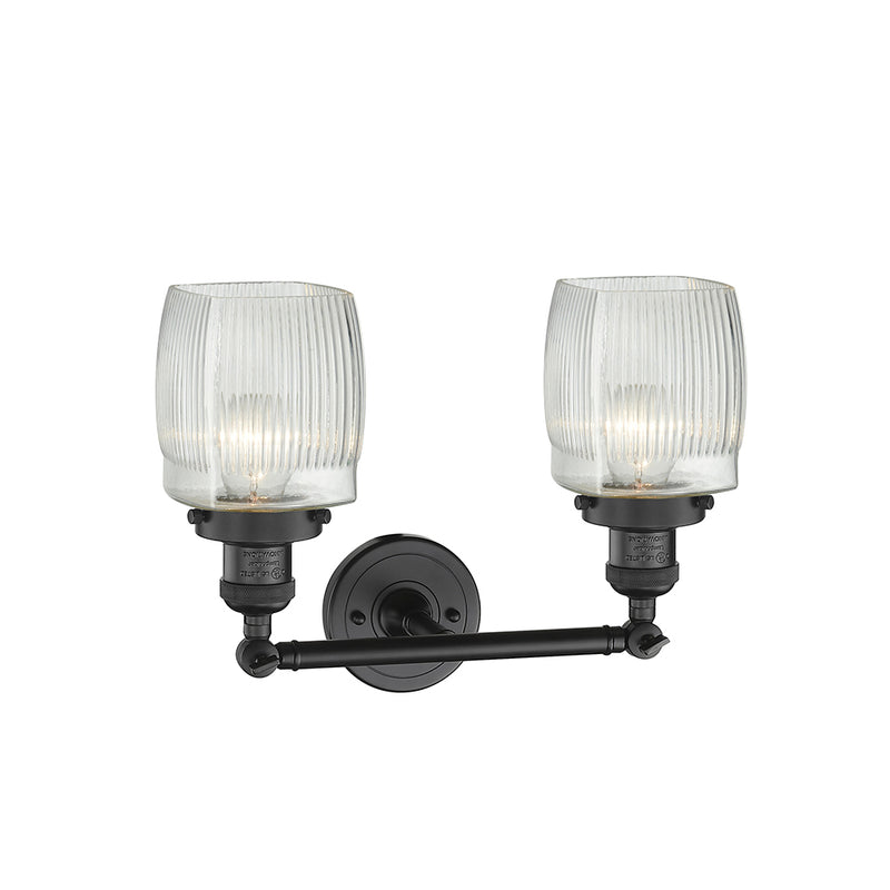 Innovations Lighting Colton 2 Light Bath Vanity Light Part Of The Franklin Restoration Collection 208-BK-G302-LED