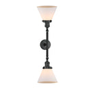 Innovations Lighting Large Cone 2 Light Bath Vanity Light Part Of The Franklin Restoration Collection 208-BK-G41-LED
