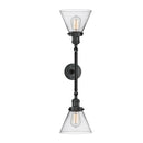 Innovations Lighting Large Cone 2 Light Bath Vanity Light Part Of The Franklin Restoration Collection 208-BK-G42-LED