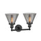 Innovations Lighting Large Cone 2 Light Bath Vanity Light Part Of The Franklin Restoration Collection 208-BK-G43-LED