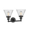 Innovations Lighting Large Cone 2 Light Bath Vanity Light Part Of The Franklin Restoration Collection 208-BK-G44-LED