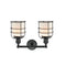 Innovations Lighting Small Bell Cage 2 Light Bath Vanity Light Part Of The Franklin Restoration Collection 208-BK-G51-CE