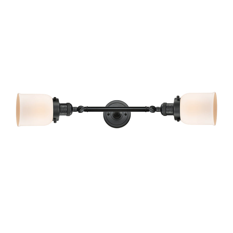 Innovations Lighting Small Bell 2 Light Bath Vanity Light Part Of The Franklin Restoration Collection 208-BK-G51