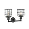 Innovations Lighting Small Bell Cage 2 Light Bath Vanity Light Part Of The Franklin Restoration Collection 208-BK-G52-CE