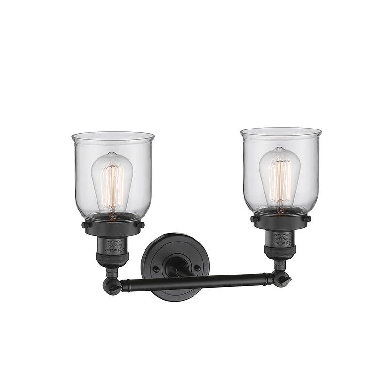 Innovations Lighting Small Bell 2 Light Bath Vanity Light Part Of The Franklin Restoration Collection 208-BK-G52