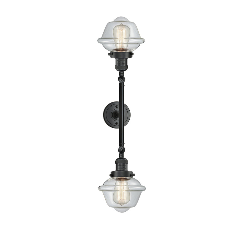 Innovations Lighting Small Oxford 2 Light Bath Vanity Light Part Of The Franklin Restoration Collection 208-BK-G532