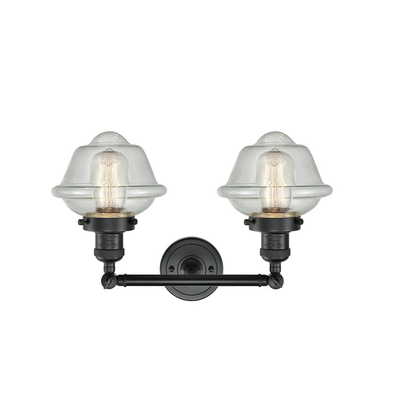 Innovations Lighting Small Oxford 2 Light Bath Vanity Light Part Of The Franklin Restoration Collection 208-BK-G534-LED