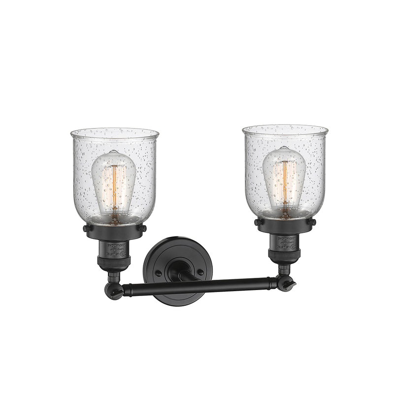 Innovations Lighting Small Bell 2 Light Bath Vanity Light Part Of The Franklin Restoration Collection 208-BK-G54