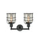 Innovations Lighting Small Bell Cage 2 Light Bath Vanity Light Part Of The Franklin Restoration Collection 208-BK-G58-CE