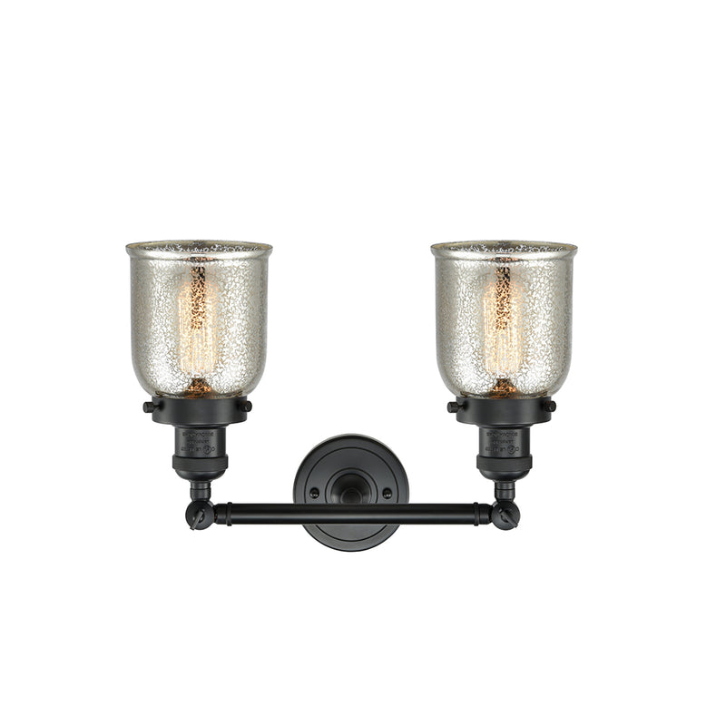 Innovations Lighting Small Bell 2 Light Bath Vanity Light Part Of The Franklin Restoration Collection 208-BK-G58-LED