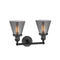 Innovations Lighting Small Cone 2 Light Bath Vanity Light Part Of The Franklin Restoration Collection 208-BK-G63