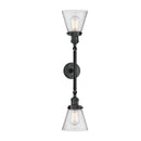 Innovations Lighting Small Cone 2 Light Bath Vanity Light Part Of The Franklin Restoration Collection 208-BK-G64