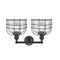 Innovations Lighting Large Bell Cage 2 Light Bath Vanity Light Part Of The Franklin Restoration Collection 208-BK-G72-CE-LED