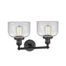 Innovations Lighting Large Bell 2 Light Bath Vanity Light Part Of The Franklin Restoration Collection 208-BK-G72-LED