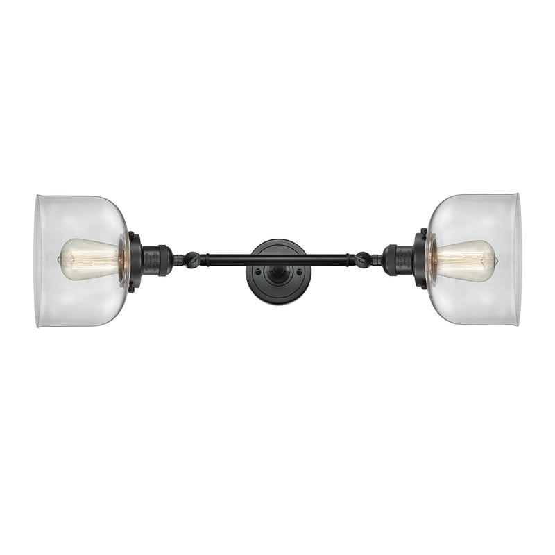 Innovations Lighting Large Bell 2 Light Bath Vanity Light Part Of The Franklin Restoration Collection 208-BK-G72-LED