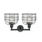 Innovations Lighting Large Bell Cage 2 Light Bath Vanity Light Part Of The Franklin Restoration Collection 208-BK-G74-CE-LED
