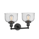 Innovations Lighting Large Bell 2 Light Bath Vanity Light Part Of The Franklin Restoration Collection 208-BK-G74-LED
