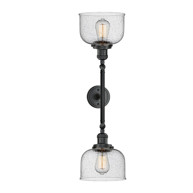Innovations Lighting Large Bell 2 Light Bath Vanity Light Part Of The Franklin Restoration Collection 208-BK-G74