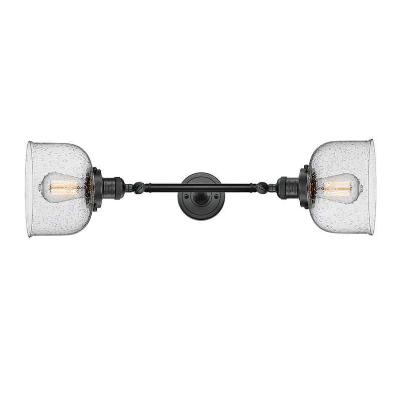 Innovations Lighting Large Bell 2 Light Bath Vanity Light Part Of The Franklin Restoration Collection 208-BK-G74-LED