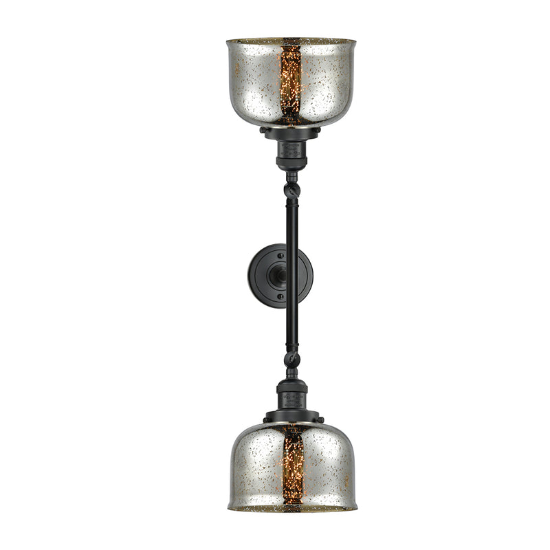 Innovations Lighting Large Bell 2 Light Bath Vanity Light Part Of The Franklin Restoration Collection 208-BK-G78