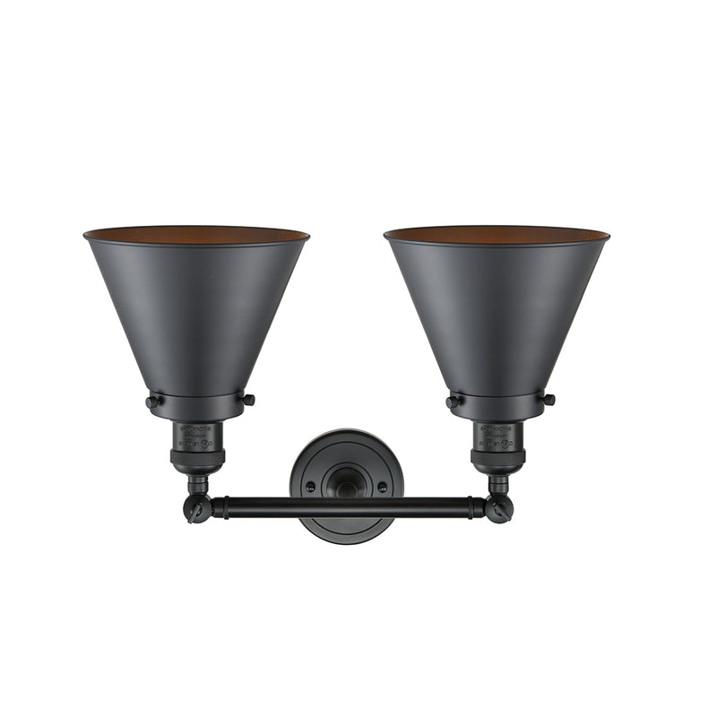 Innovations Lighting Appalachian 2 Light Bath Vanity Light Part Of The Franklin Restoration Collection 208-BK-M13-BK
