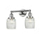 Colton Bath Vanity Light shown in the Polished Chrome finish with a Clear Halophane shade