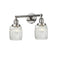 Colton Bath Vanity Light shown in the Polished Nickel finish with a Clear Halophane shade