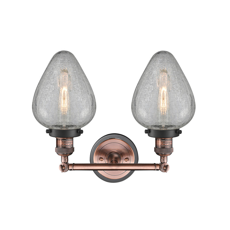 Innovations Lighting Geneseo 2 Light Bath Vanity Light Part Of The Franklin Restoration Collection 208BP-ACBK-G165