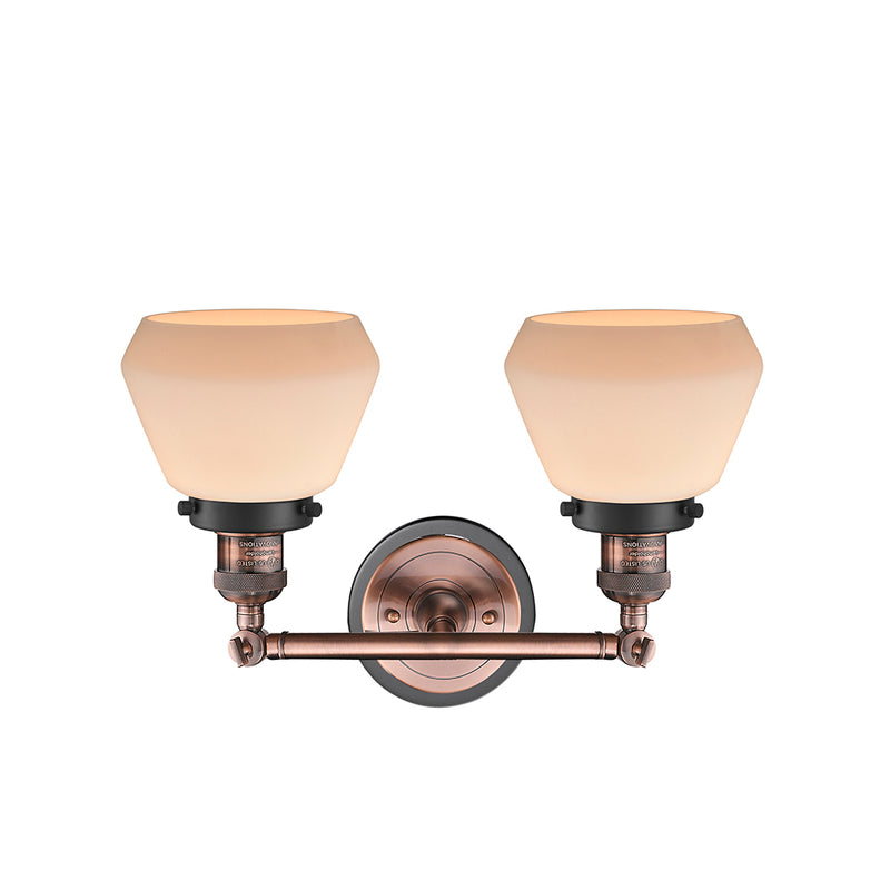 Innovations Lighting Fulton 2 Light Bath Vanity Light Part Of The Franklin Restoration Collection 208BP-ACBK-G171