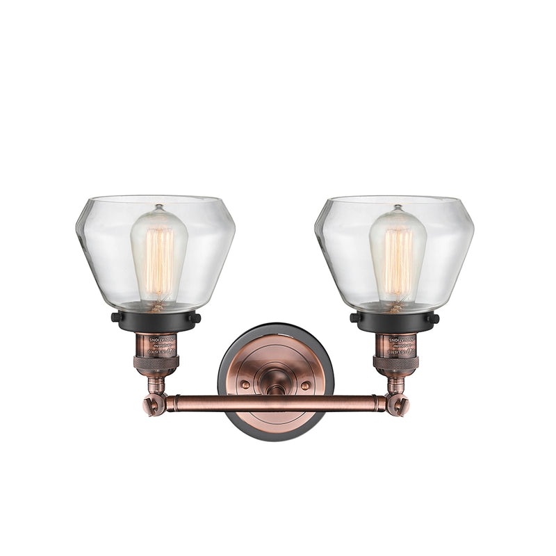 Innovations Lighting Fulton 2 Light Bath Vanity Light Part Of The Franklin Restoration Collection 208BP-ACBK-G172