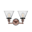 Innovations Lighting Large Cone 2 Light Bath Vanity Light Part Of The Franklin Restoration Collection 208BP-ACBK-G42