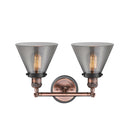 Innovations Lighting Large Cone 2 Light Bath Vanity Light Part Of The Franklin Restoration Collection 208BP-ACBK-G43