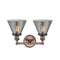 Innovations Lighting Large Cone 2 Light Bath Vanity Light Part Of The Franklin Restoration Collection 208BP-ACBK-G43