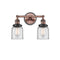 Bell Bath Vanity Light shown in the Antique Copper finish with a Clear shade