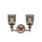 Innovations Lighting Small Bell 2 Light Bath Vanity Light Part Of The Franklin Restoration Collection 208BP-ACBK-G53