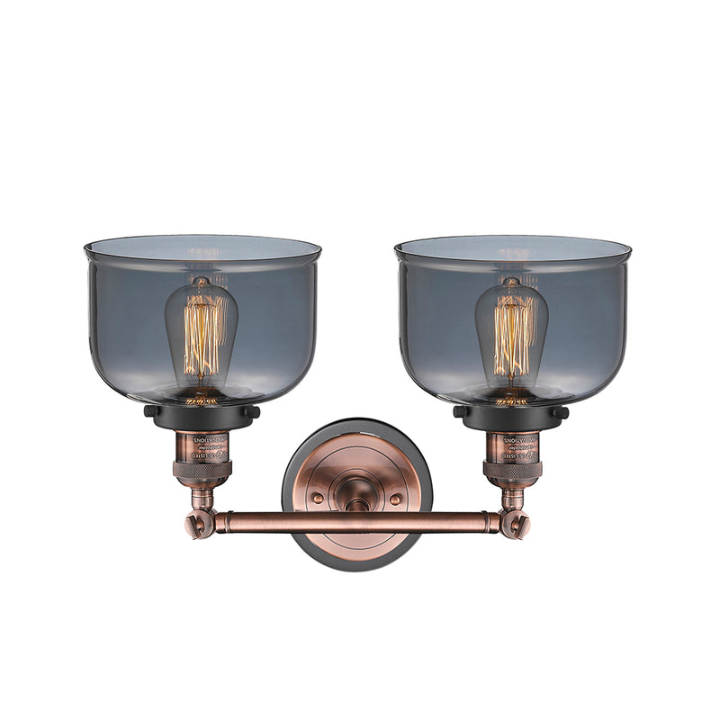 Innovations Lighting Large Bell 2 Light Bath Vanity Light Part Of The Franklin Restoration Collection 208BP-ACBK-G73
