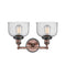 Innovations Lighting Large Bell 2 Light Bath Vanity Light Part Of The Franklin Restoration Collection 208BP-ACBK-G74