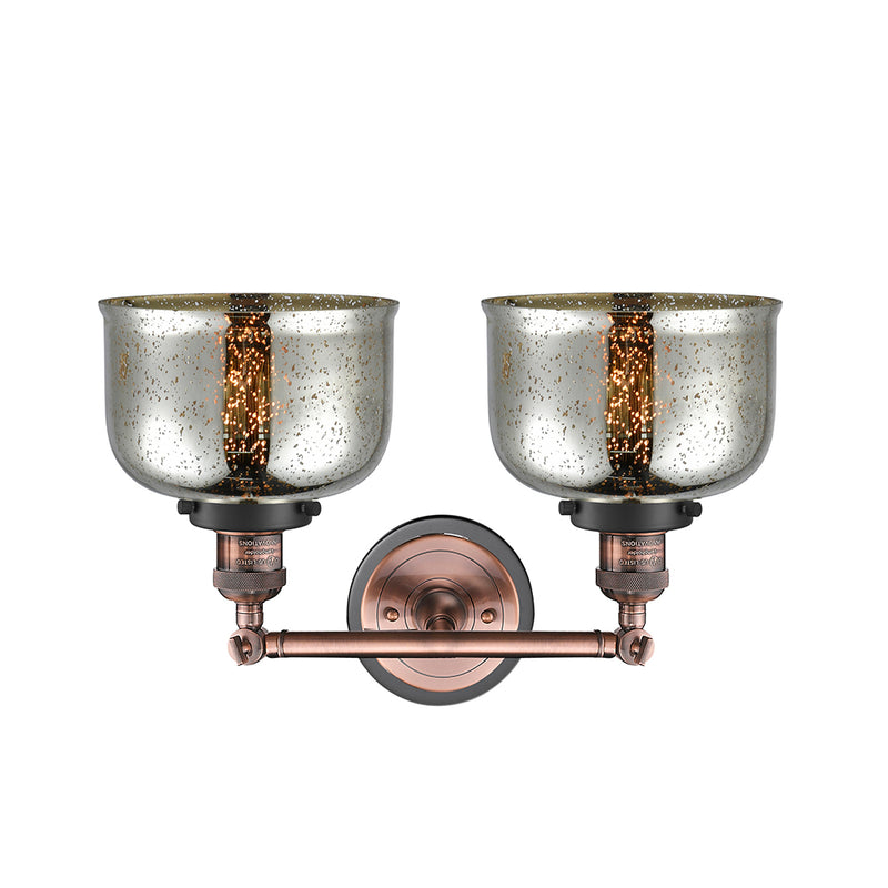 Innovations Lighting Large Bell 2 Light Bath Vanity Light Part Of The Franklin Restoration Collection 208BP-ACBK-G78