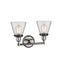 Innovations Lighting Small Cone 2 Light Bath Vanity Light Part Of The Franklin Restoration Collection 208BP-PNBK-G62