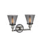 Innovations Lighting Small Cone 2 Light Bath Vanity Light Part Of The Franklin Restoration Collection 208BP-PNBK-G63