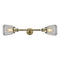Chatham Bath Vanity Light shown in the Antique Brass finish with a Clear shade