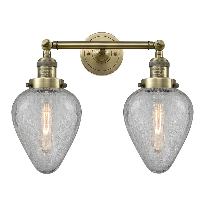 Innovations Lighting Geneseo 2 Light Bath Vanity Light Part Of The Franklin Restoration Collection 208L-AB-G165