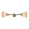 Fulton Bath Vanity Light shown in the Antique Brass finish with a Matte White shade