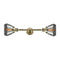 Fulton Bath Vanity Light shown in the Antique Brass finish with a Plated Smoke shade