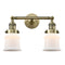 Innovations Lighting Small Canton 2 Light Bath Vanity Light Part Of The Franklin Restoration Collection 208L-AB-G181S-LED