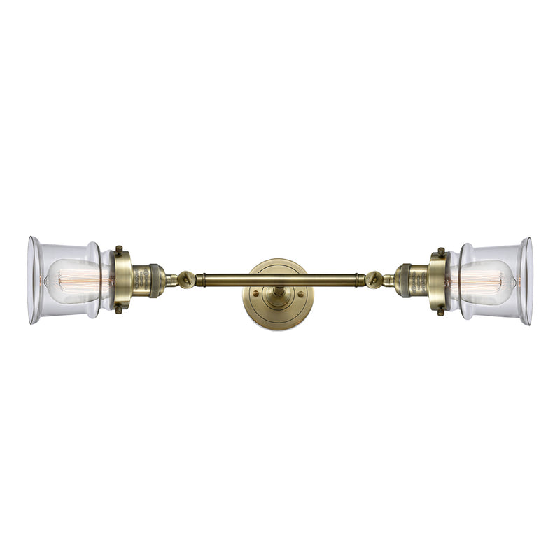 Innovations Lighting Small Canton 2 Light Bath Vanity Light Part Of The Franklin Restoration Collection 208L-AB-G182S-LED