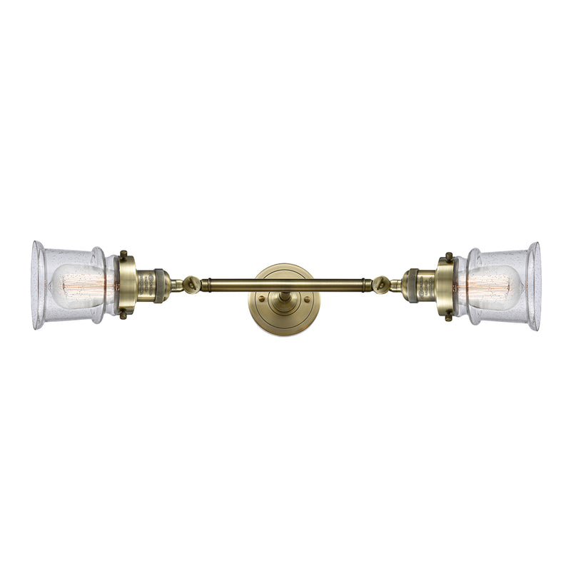 Innovations Lighting Small Canton 2 Light Bath Vanity Light Part Of The Franklin Restoration Collection 208L-AB-G184S