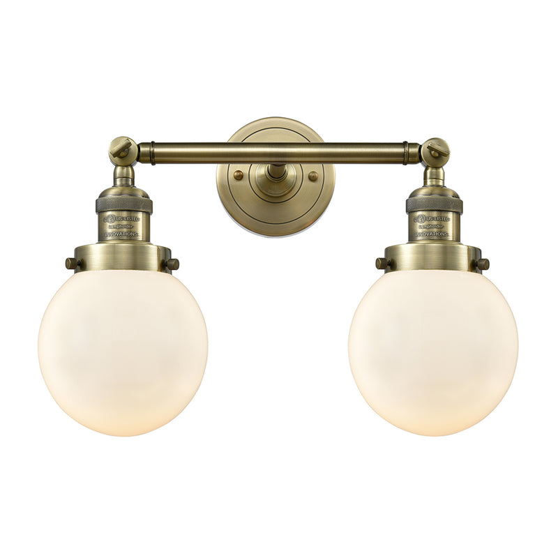 Innovations Lighting Beacon 2 Light 6" Bath Vanity Light 208L-AB-G201-6-LED